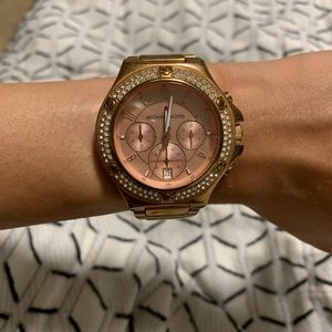 Michael Kors Rose Gold Rhinestone Watch